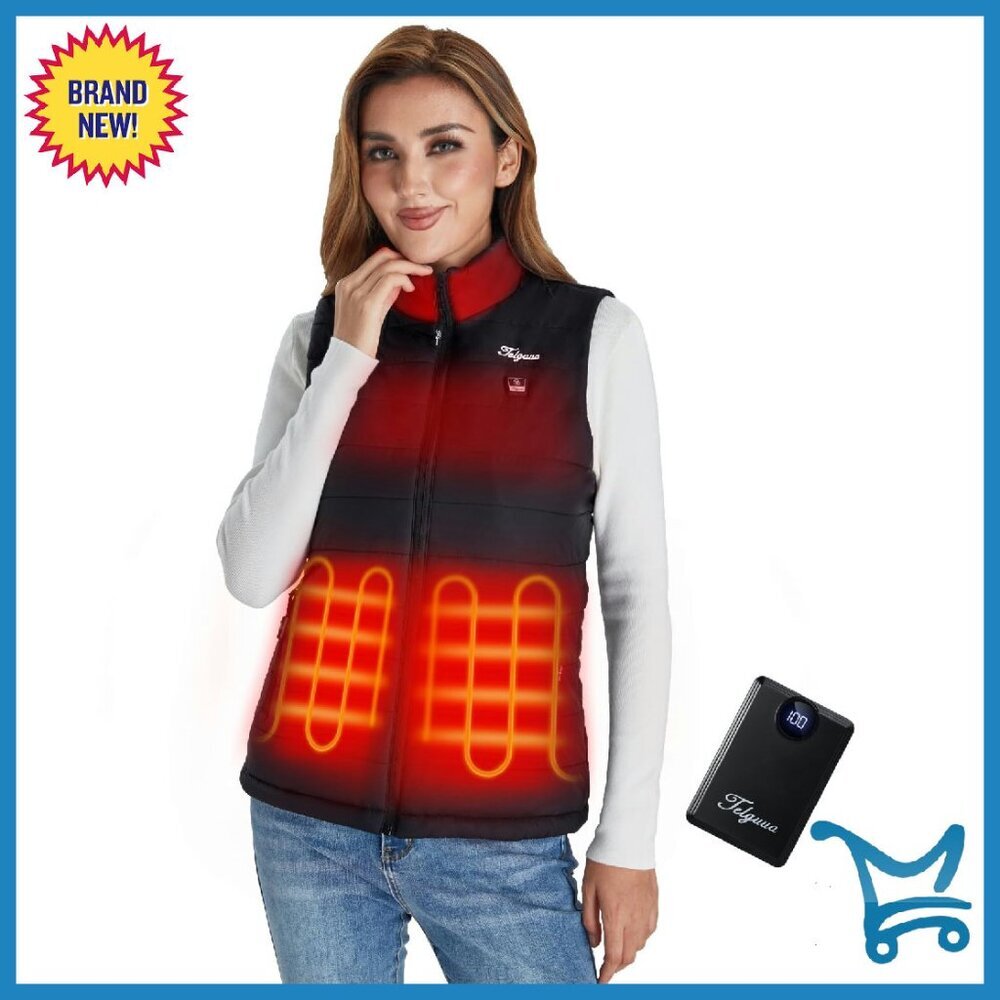 Rechargeable Heated Vest Women's Electric Warm Vest with Battery Pack